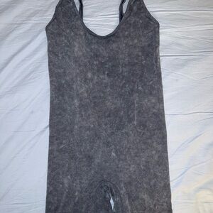 Gray Sleeveless Bodysuit